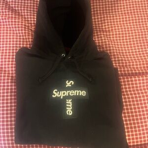 Supreme cross box logo hoodie